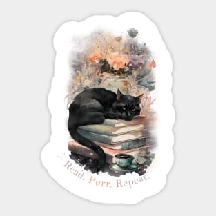 Read, Purr, Repeat II Sticker